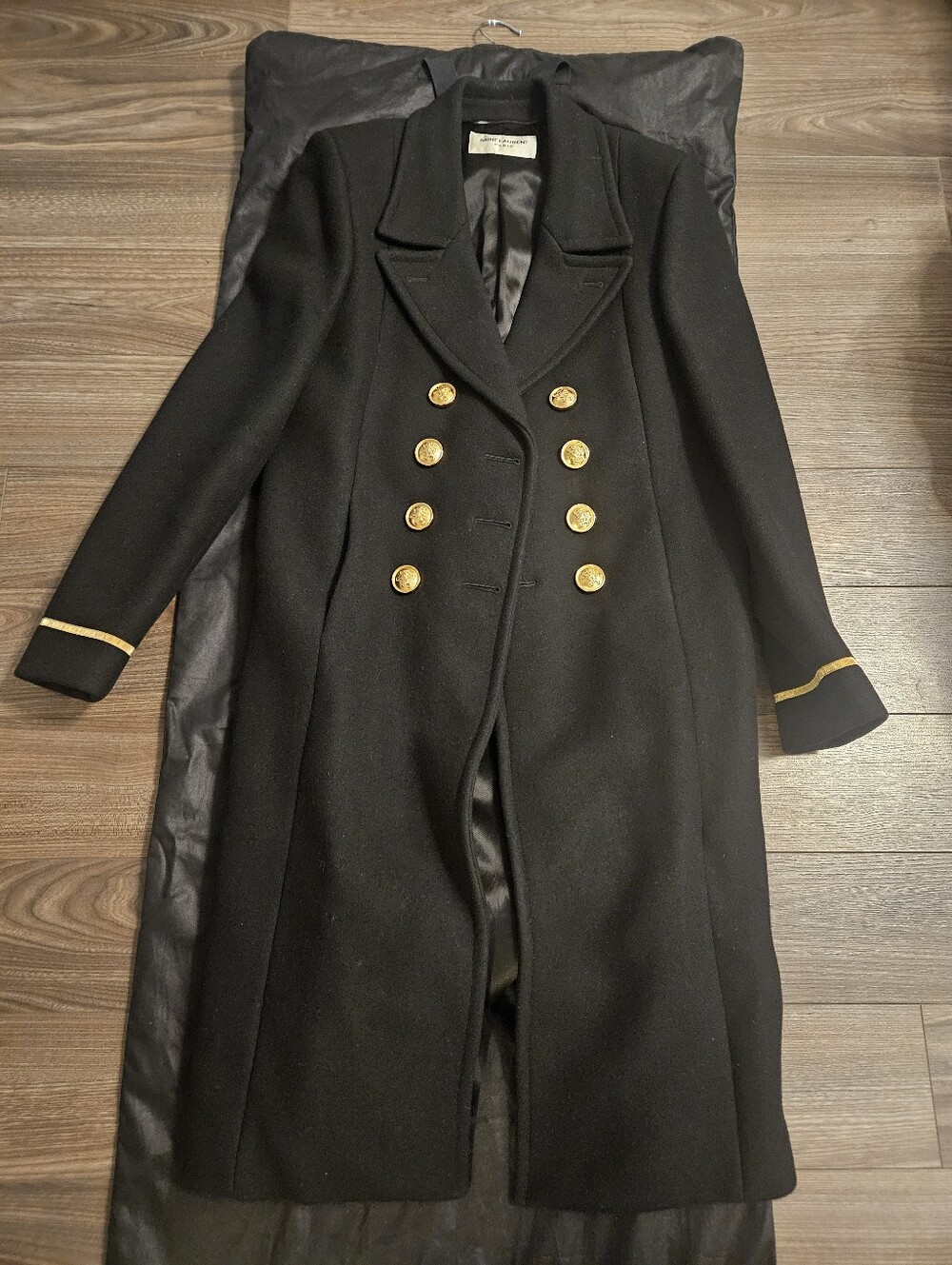 Saint Laurent Fw16 Military Coat